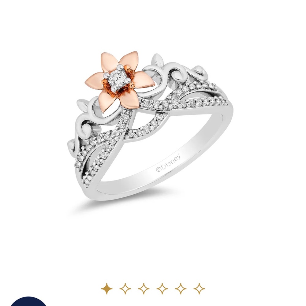 Disney Silver and Gold Filigree Ring